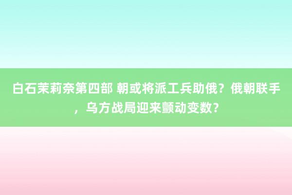 白石茉莉奈第四部 朝或将派工兵助俄？俄朝联手，乌方战局迎来颤动变数？