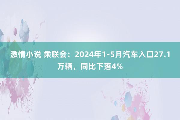 激情小说 乘联会：2024年1-5月汽车入口27.1万辆，同比下落4%