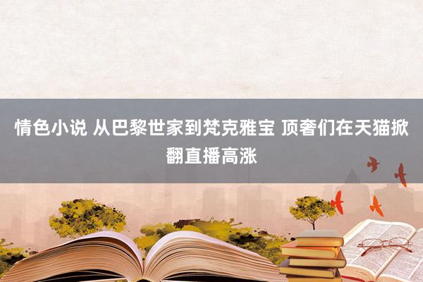 情色小说 从巴黎世家到梵克雅宝 顶奢们在天猫掀翻直播高涨