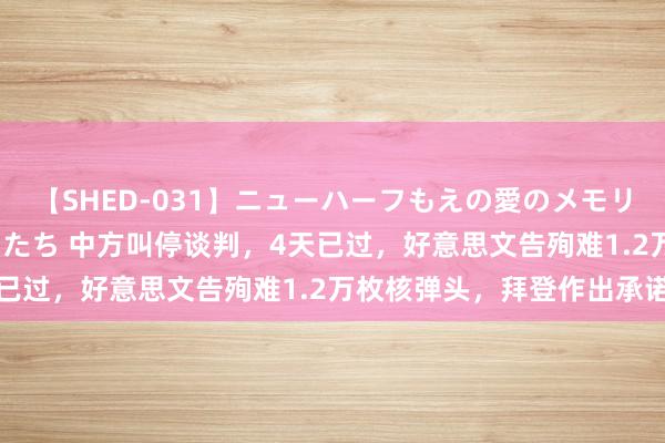 【SHED-031】ニューハーフもえの愛のメモリー 通り過ぎた12人の男たち 中方叫停谈判，4天已过，好意思文告殉难1.2万枚核弹头，拜登作出承诺