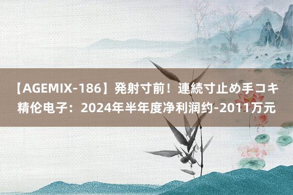 【AGEMIX-186】発射寸前！連続寸止め手コキ 精伦电子：2024年半年度净利润约-2011万元