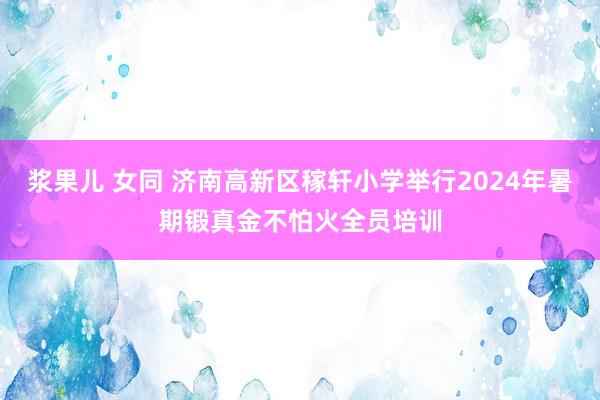 浆果儿 女同 济南高新区稼轩小学举行2024年暑期锻真金不怕火全员培训